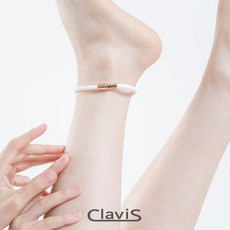 클라비스 에너제틱 파워링 건강 게르마늄 근육통완화 정전기방지 발찌, 블랙(22cm), 1개