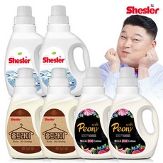 강호동의 쉬슬러 액상 세제 650ml 센스티브 2개+홈드라이전용 2개+유연제 피오니향 2개
