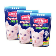 펫모닝 룽펑 크리스탈 고양이 모래 실리카겔 LONGFENG-04 라벤더향, 5L, 3개