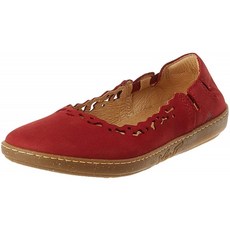 El Naturalista Women 's Coral Closed Toe Ballet Flats Red (Tibet Tibet) 4 UK