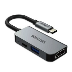 필립스 C타입 USB 멀티허브 HDMI 미러링 3포트 PD UHD 4K 닌텐도스위치 덱스 어댑터 MHL SWV6113G USB허브, 선택없음