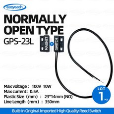 GPS-23 정상 개방 스위치 리드 마그네트론 스위치 PS-3150 정상 개방 대체 23 인치 14 mm 근접 유도 센서 1 개, 3) GPS-23L NO MAGNET