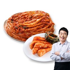 [쇼핑엔티] [쇼핑엔티 단독방송!! 궁중수라간!!] 김하진의 별미 김치 세트 (포기김치 6kg+ 총각김치2kg), 1개