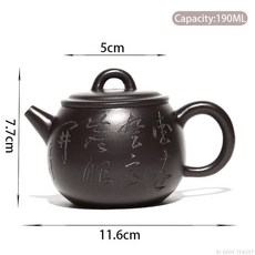 머드 그린 필터 Yixing 가정용 190ml 포트 Zisha 메이커 티 전통 블랙 보라색 음료용기 손으로 중국 클레이