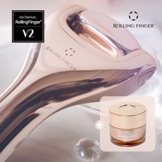 롤링핑거 v2 [프리미엄] 전동 얼굴 경락 마사지기+스키놀로지X3 크림 50g 세트 뷰티 디바이스 탄력 마사지기 셀프홈케어 피부관리기