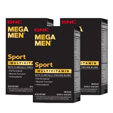 GNC [3개 SET] 메가맨 스포츠 (180캐플렛) Mega Men Sports 180cts 지엔씨 스포츠 남성종합비타민, 3개, 180정