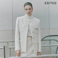 EDITED [런칭가89 000]에디티드 울 블렌딩 트위드 코트 +브로치637552
