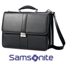 Samsonite 샘소나이트 레더 플랩오버 케이스 노트북 가방 비지니스 랩탑 서류가방