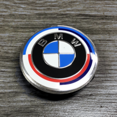 BMW 50주년 엠블럼 로고 휠캡 혼캡 핸들캡, 1개, 엠블럼(82mm)