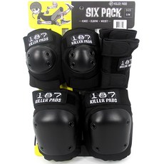 미국 187KILLERPADS 바퀴 미끄럽다 스키 BMX 극한 무릎 팔굽치보호대, XS (신장 130-150cm )