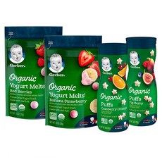 Gerber Up Age Snacks Yogurt Melts & Organic Puffs 거버 아기스낵 선물세트-퍼프 & 요거트 멜츠 1팩