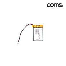 Coms 602030 충전지 리튬폴리머 3.7V 300mAh KC인증 UB912, 1개입, 1개