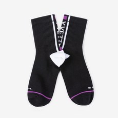 스포츠운동양말 운동스타킹 YVETTE 율무반트 스타일리시 만능코디 이지 배기 심플 색칠함 무늬 패치워크 미들 하프 삭스, 09 PTT 블랙 플라워 프린트 20