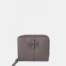 Tory Burch 토리버치 TORY BURCH 여성용 맥그로우 바이폴드 반지갑 실버메이플 64522 963