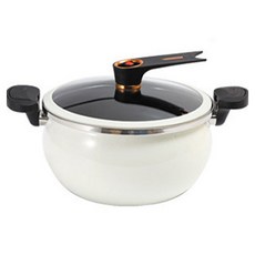 Tiger Pavilion 세라믹 법랑 주철 마이크로 압력솥, 1개, 화이트, 7L