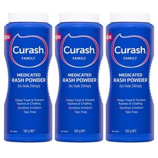 큐래쉬 Curash 패밀리 메디케이트 래쉬 파우더 100G 3개