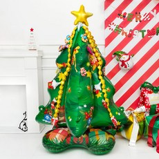[원팩] 크리스마스 은박풍선 에어벌룬 4D 트리