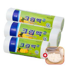 크린랩 비닐봉투 롤백 500매 소+중+대+가쯔세트 - 위생봉지팩 일회용품 랲 음식물포장 마트/업소용 1회용 주방정리/서랍수납, 1세트