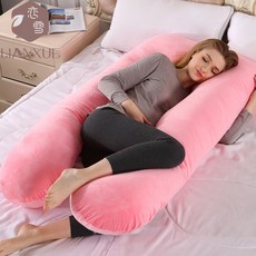 임산부엎드리기쿠션 임신선물 파묻히는 U자 산모 베고자는 꿀잠 엎드리기 대형, 원사이즈, 벨벳 퓨어 파우더