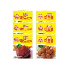 오뚜기 3분 미트볼 150g 3개 + 햄버그 스테이크 140g 3개, 1세트