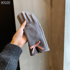 DFMEI 장갑 여자 겨울 보온 라이딩 융털 도톰 방한 윈드터치 겨울 스웨이드 더플 학생