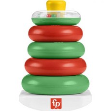 피셔프라이스 링 쌓기 스태킹 장난감 빨간색 녹색 Fisher Price, Holiday Rock-A-Stack, 1개 - 피셔프라이스링쌓기