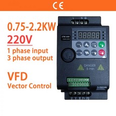 인버터 220V 0.75KW/1.5KW/2.2KW 1HP/2HP/3HP 경제적 미니 VFD 가변 주파수 인버터 모터 속도 제어 인버터, 0.75KW_220V 1 phase | 220V 3 p