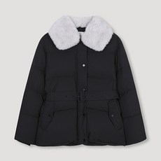 쉬즈미스 퍼 칼라 덕 다운 점퍼 SSDJPN42510 BK