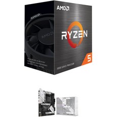 AMD Ryzen 55600X 6코어 프로세서 및 ASUS ROG STRIX B550-A 게이밍 마더보드 키트 - 라이젠55600x