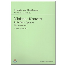 베토벤 바이올린 협주곡 라장조 Op. 61 칼플레쉬 : Ludwig van Beethoven Violine-Konzert In D Dur-Opus 61, 한국음악사, L. van. BEETHOVEN 저/CARL FL...