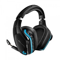 Logitech G935 Wireless DTS : X 7.1 서라운드 사운드 LIGHTSYNC RGB PC 게임용 헤드셋-검정 파랑 Logi