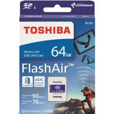 Toshiba Flashair w-04? 64? GB SDXC 클래스 10 메모리 카드, 1