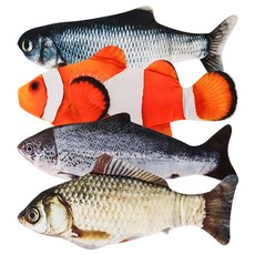DING DONG PET 貓動魚 Padakfish 自動玩具 4p, 隨機發貨, 202001