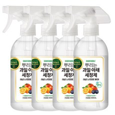 슈가버블 뿌리는 과일 야채 세정제, 500ml, 4개