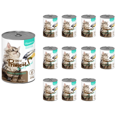 프리미요 고양이 간식캔, 400g, 12개, 신선한 참치 앤 정어리