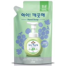 아이깨끗해 향균 거품 핸드솝 청포도향 리필, 450ml, 1개
