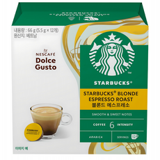 STARBUCKS 星巴克 黃金烘焙濃縮咖啡膠囊 多趣酷思咖啡機適用, 5.5g, 12顆, 1盒