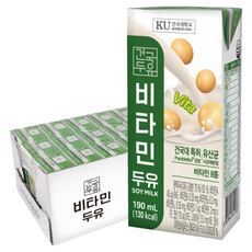 [건국우유] 비타민 두유 190ml 24팩, 24개