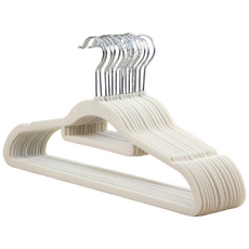 solve living 防滑耐用衣架 45cm, Clova White, 10個