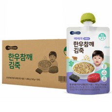 BEBECOOK 寶膳 7個月以上孩童粥, 韓牛芝麻海苔口味, 100g, 10入