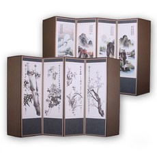 기타브랜드 반야 6폭 병풍 (병풍커버포함), 1개, 산수화, 1개