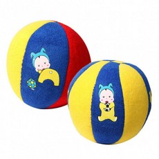 소프트 아기공 2종세트 촉각공 소프트볼, 지름약13cm, 블루외