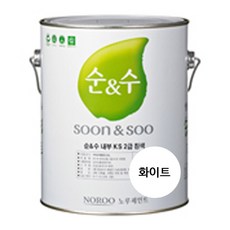 [노루페인트] 순앤수 100 내부용 수성페인트 4L, 화이트