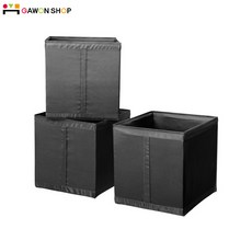 IKEA SKUBB 수납함 3개세트, 블랙
