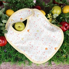 마리꼬베베 오가닉 알러지안심 아기띠 턱받이 침받이, 무형광 턱받이 (곰돌토끼)