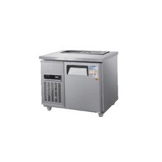 우성 업소용냉장고 반찬냉장고900 앞작업대 2구 디지털 WSM-090RBT, WSM-090RBT/메탈