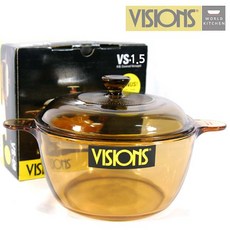 VISIONS 비젼냄비 내열유리냄비 양수 직화냄비, 선택03-비젼냄비(1.5L높은형), 1개
