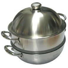 모리카 스텐찜솥/전골/찜기/통5중냄비/찜솥/28cm 2단 찜냄비, 28cm, 1P, 1개
