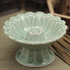 운주사(붓다북) 향꽂이 13호 (청자) - 도자기향꽂이.인센스홀더 향받침, 1개, 상세정보