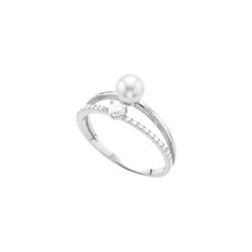 14k화이트골드진주반지